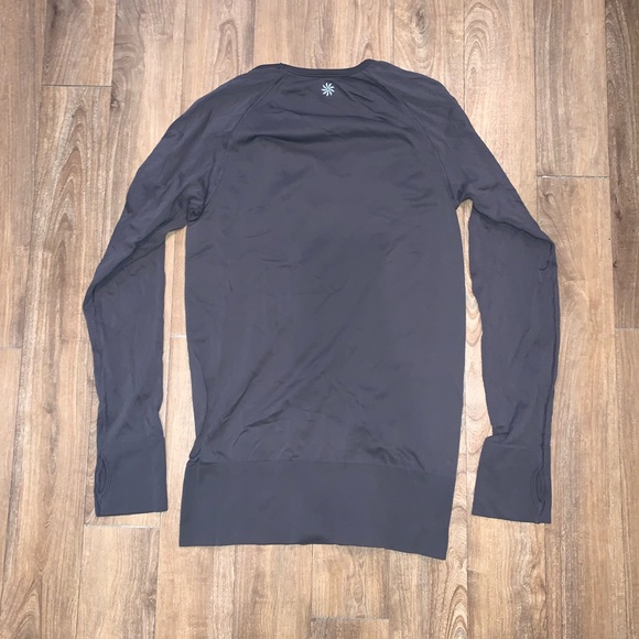 Athleta Textured Gray Long Sleeve | Medium - Picture 5 of 6